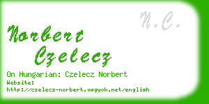 norbert czelecz business card